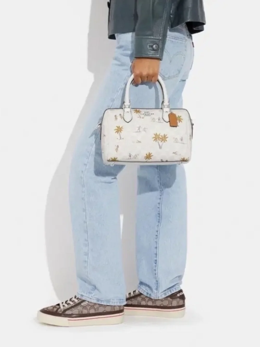 🤍▪️Coach▪️ Rowan Satchel In Signature Canvas With Hula Print